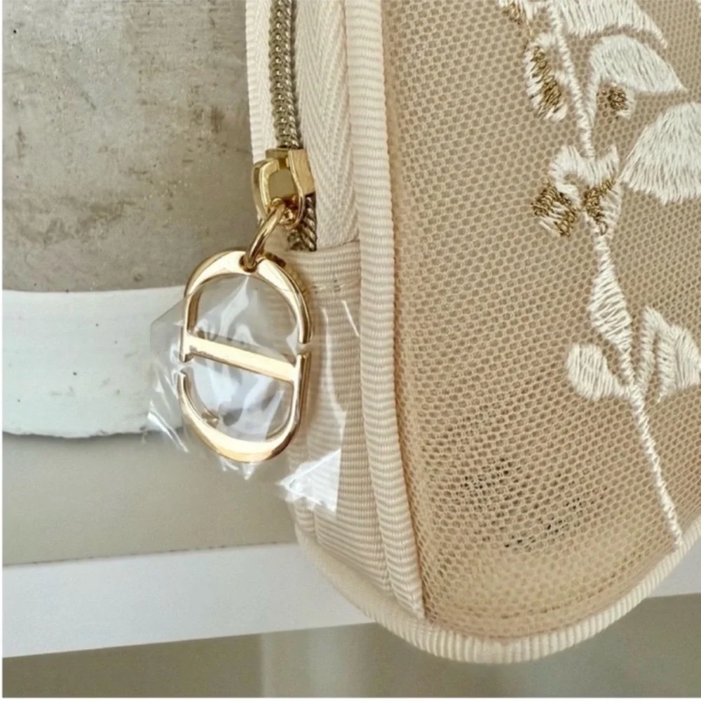 Dior Embroidered Floral Mesh Vanity Pouch – Limited Edition, Rare